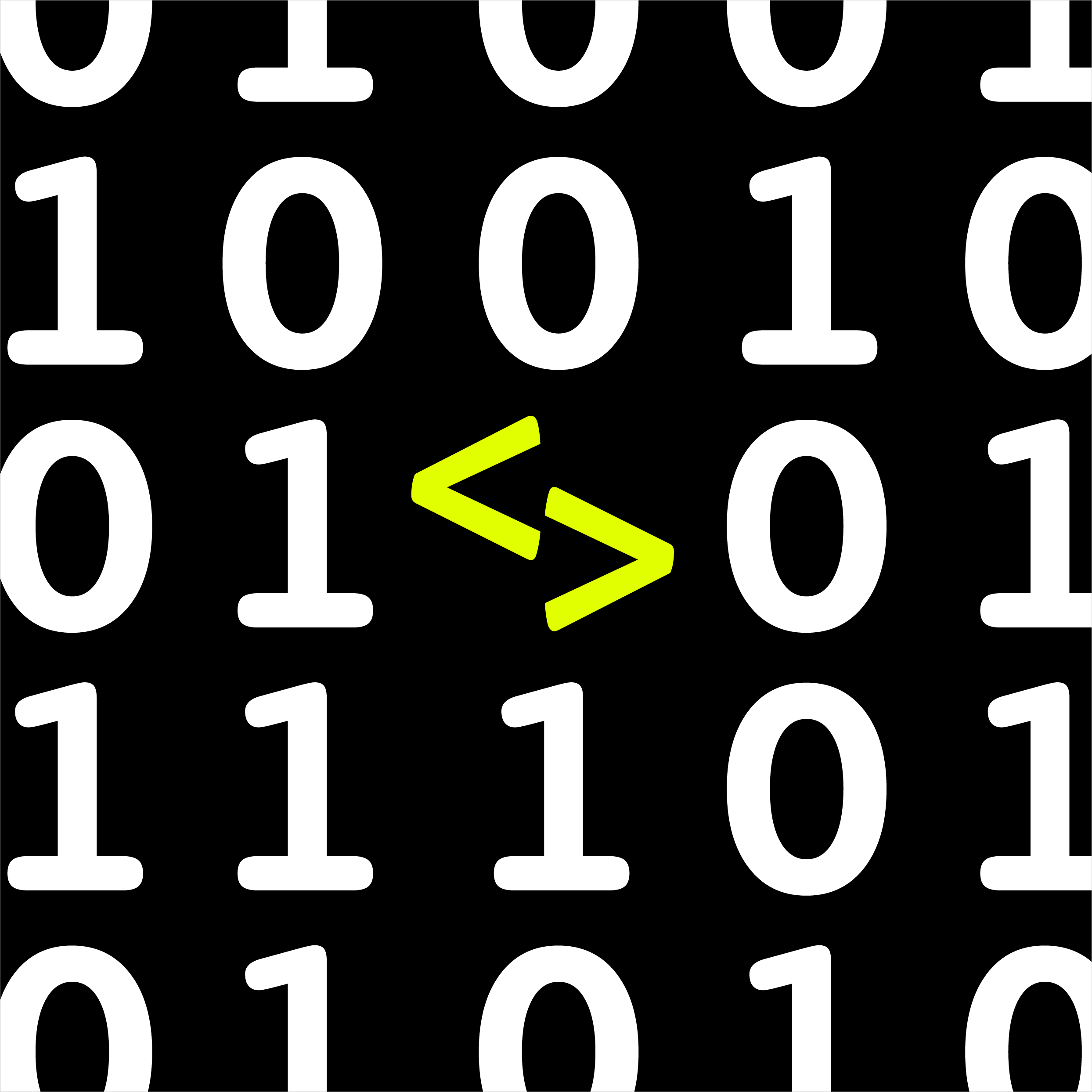 logo of bit summit consists of binary numbers and code icon