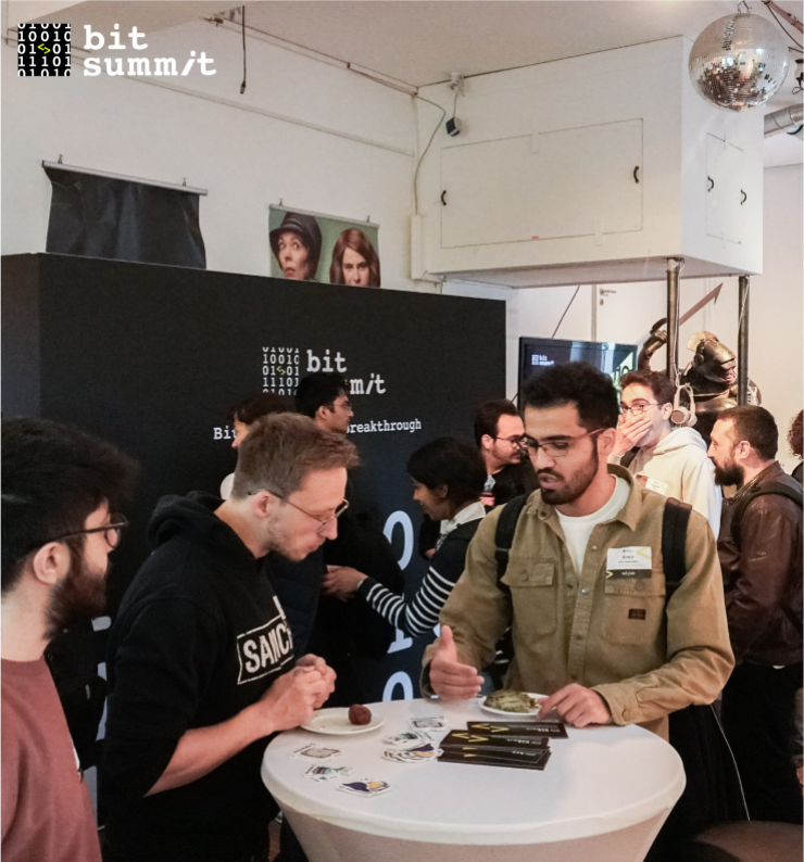 Two people are talking